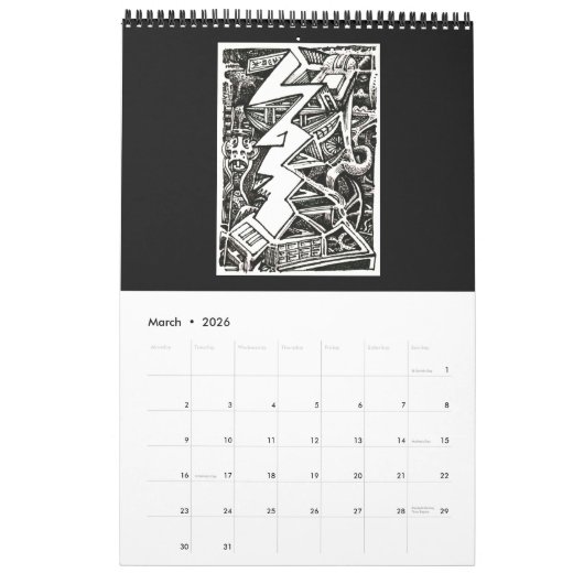 Backbrain Calendar II 2026 (Single Page, Medium) Kalender (Mar 2026)