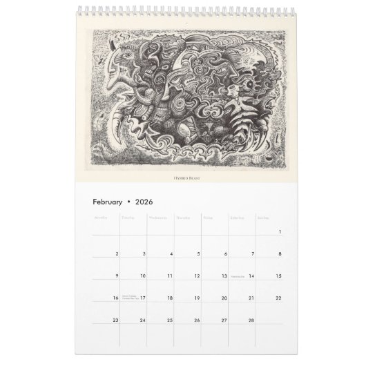 Backbrain Calendar III 2026 (Single Page) Kalender (Feb 2026)