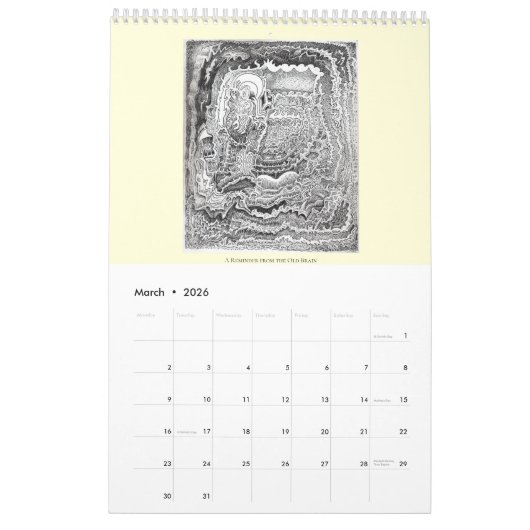 Backbrain Calendar IV 2024, Single Page Kalender (Mar 2026)
