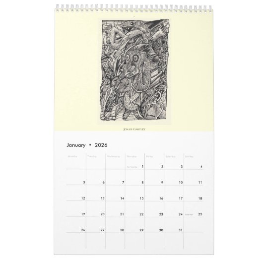 Backbrain Calendar IV 2024, Single Page Kalender (Jan 2026)