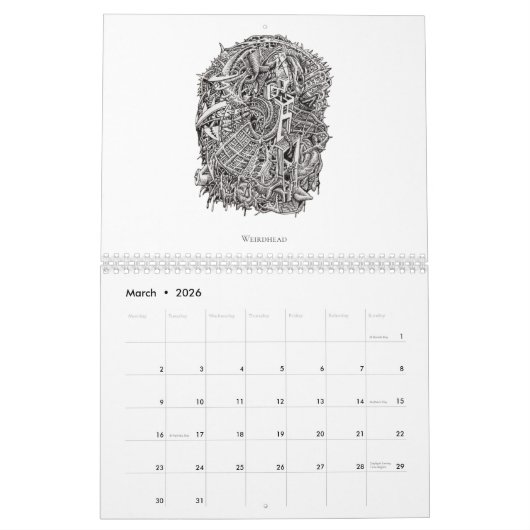 Backbrain Calendar V, 2026, Double Page, Medium Kalender (Mar 2026)