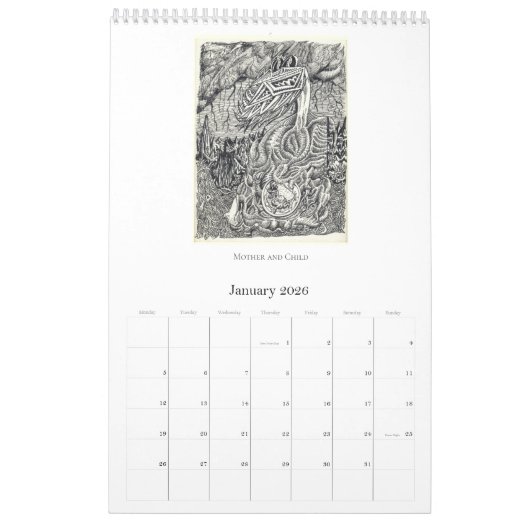 Backbrain Calendar VI, 2026, Single Page Kalender (Jan 2026)