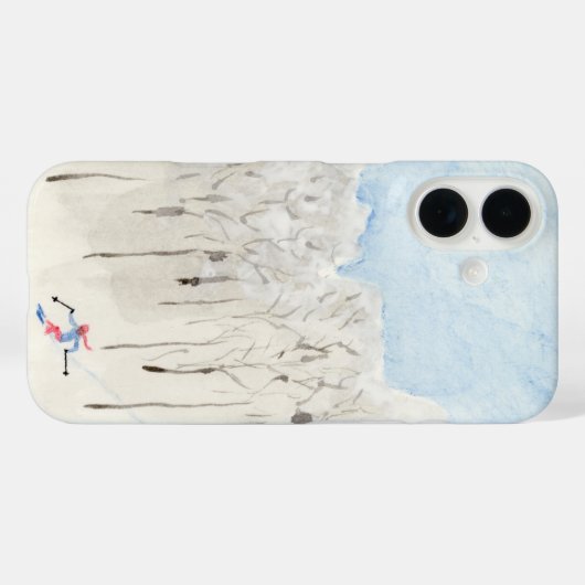 Backcountry skier Case-Mate iPhone case (Achterkant (horizontaal))