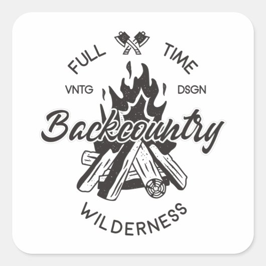 Backcountry Wilderness Vierkante Sticker (Voorkant)