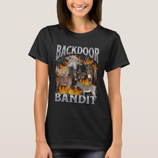 Backdoor Eats Funny Offensive Donkey Meme Bootleg T-shirt (Voorkant)