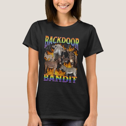Backdoor Funny Offensive Donkey Meme Bootleg Graph T-shirt (Voorkant)