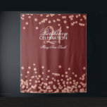 Backdrop 21st Birthday Roos Gold Burgundy Confetti Wandkleed<br><div class="desc">Elegant 21st Birthday Party "Photo Booth Backdrop" Roos Gold Burgundy Glitter Confetti .</div>