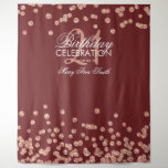 Backdrop 21st Birthday Roos Gold Burgundy Confetti Wandkleed<br><div class="desc">Elegant 21st Birthday Party "Photo Booth Backdrop" Roos Gold Burgundy Glitter Confetti .</div>