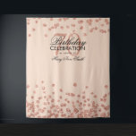 Backdrop 70th Birthday Roos Gold Blush Confetti Wandkleed<br><div class="desc">Elegant 70th Birthday Party "Photo Booth Backdrop" Roos Gold Blush Pink Glitter Confetti .</div>