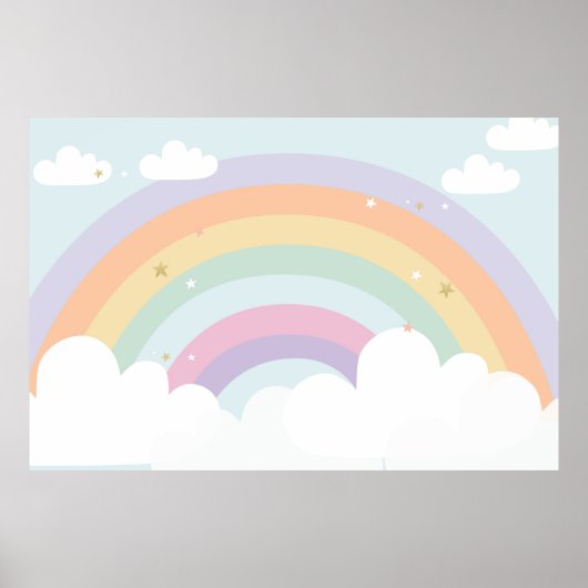 BACKDROP VAN DE MAGISCHE regenboogGROND Poster (Voorkant)