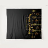 Backdrop voor Black Gold Business Holiday Party Wandkleed (Voorkant (horizontaal))