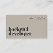 Backend ontwikkelaar moderne visitekaartje (Voorkant)