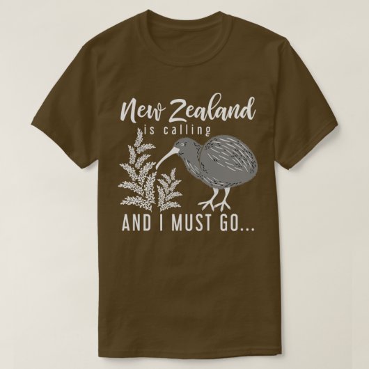 Backerpacker Kiwi Gift Nieuw-Zeeland T-shirt (Design voorkant)