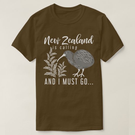 Backerpacker Kiwi Gift Nieuw-Zeeland T-shirt (Design voorkant)