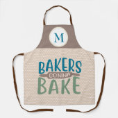 Backers Gaan Bakken Monogram Cadeau Schort (Voorkant)