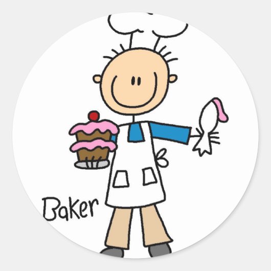 Backersfiguursticker Ronde Sticker (Voorkant)