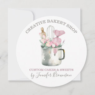 Backery Banketbakker mok Boho chic bloem patisseri Kaart