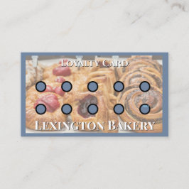 Backery ponskaart | Pastry loyaliteitskaart Blauw Visitekaartje