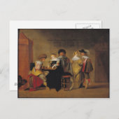 Backgammaspelers Briefkaart (Voorkant / Achterkant)