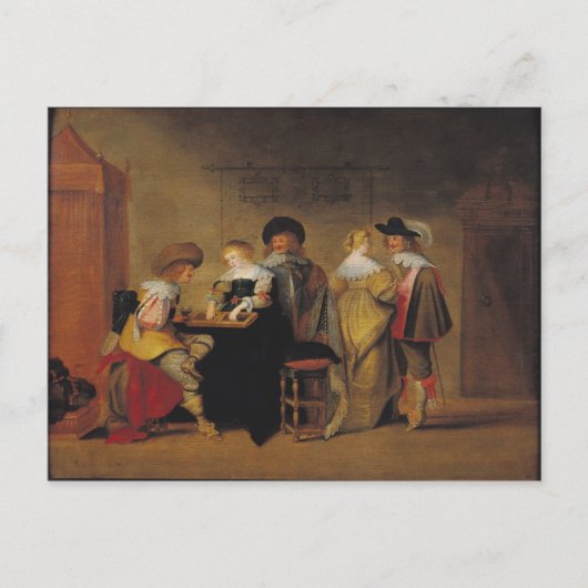 Backgammaspelers Briefkaart (Voorkant)