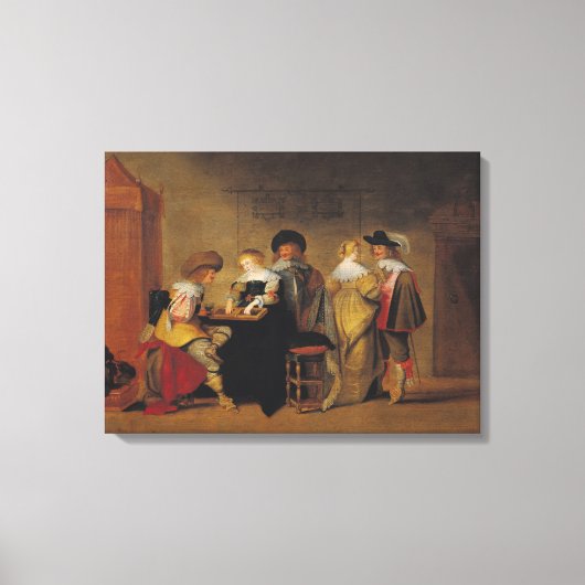 Backgammaspelers Canvas Afdruk (Voorkant)