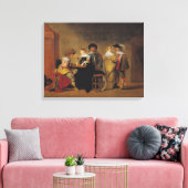 Backgammaspelers Canvas Afdruk (Insitu (Woonkamer))