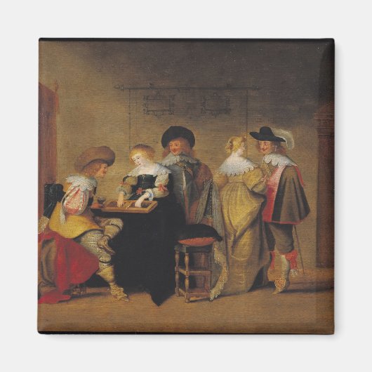 Backgammaspelers Magneet (Voorkant)