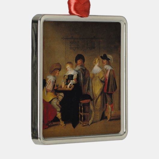 Backgammaspelers Metalen Ornament (Rechts)