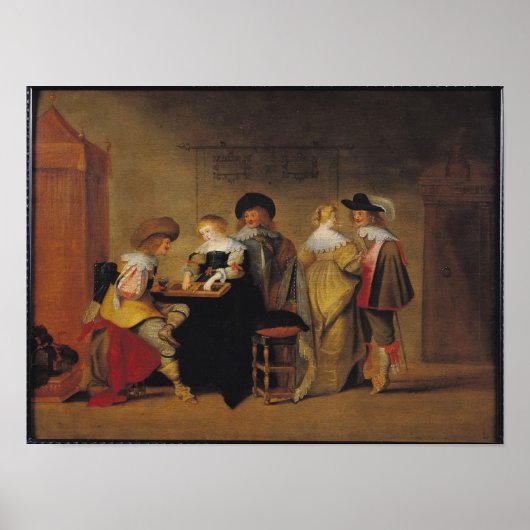 Backgammaspelers Poster (Voorkant)