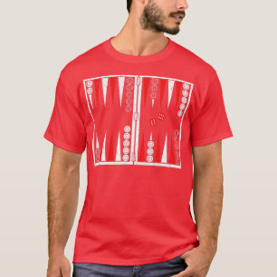 Backgammon board backgammon speler t-shirt