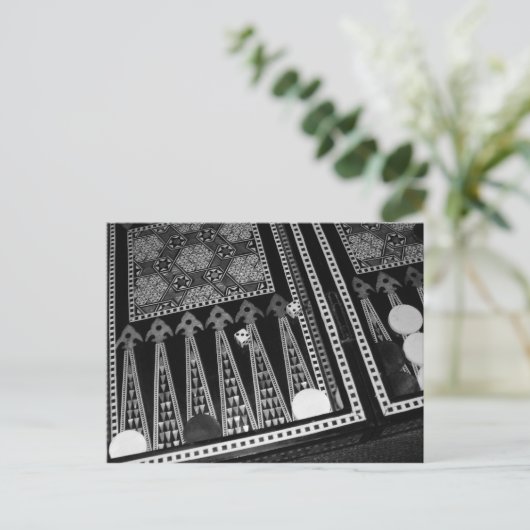 Backgammon Board Briefkaart (Staand voorkant)
