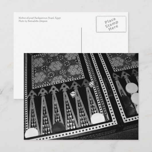 Backgammon Board Briefkaart (Voorkant / Achterkant)