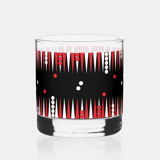 Backgammon Board  Whisky Glas (Achterkant)
