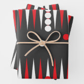 Backgammon-bordlay-out met controleurs inpakpapier vel (In situ)