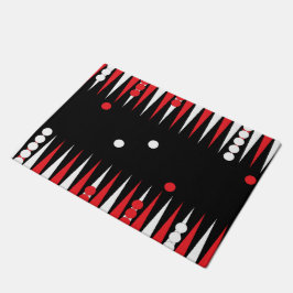 Backgammon bordspel deurmat