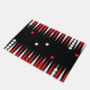Backgammon bordspel deurmat