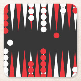 Backgammon Bordspel Plezier Kartonnen Onderzetters
