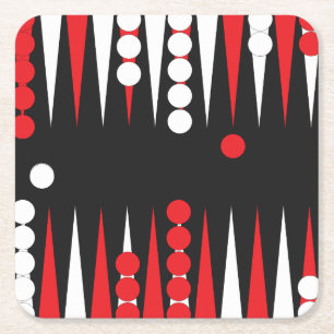 Backgammon Bordspel Plezier Kartonnen Onderzetters
