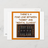 BACKGAMMON BRIEFKAART (Voorkant / Achterkant)