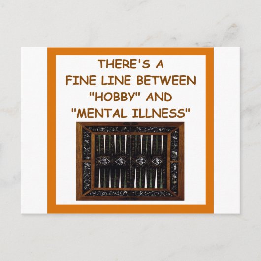 BACKGAMMON BRIEFKAART (Voorkant)