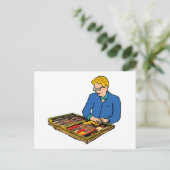 Backgammon Briefkaart (Staand voorkant)