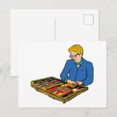 Backgammon Briefkaart (Voorkant / Achterkant)