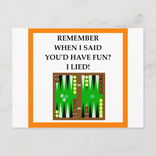 backgammon briefkaart (Voorkant)