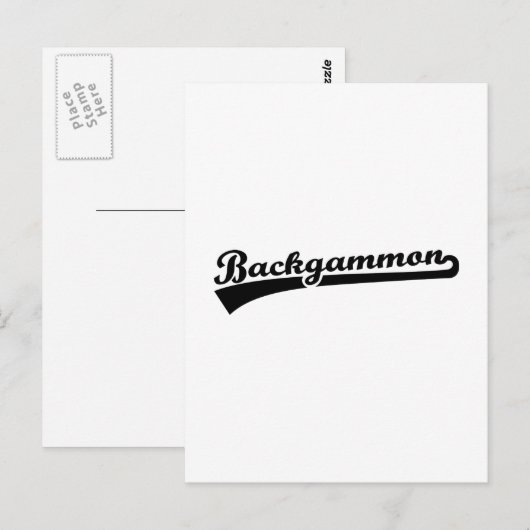 Backgammon Briefkaart (Voorkant / Achterkant)