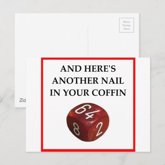 BACKGAMMON BRIEFKAART (Voorkant / Achterkant)