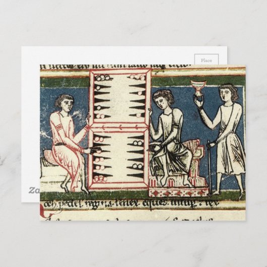 Backgammon Briefkaart (Voorkant / Achterkant)