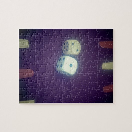 Backgammon dice legpuzzel (Horizontaal)