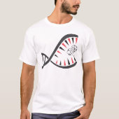 Backgammon DNA Piranha - Uniek bordspel ontwerp T-shirt (Voorkant)
