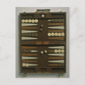 Backgammon game board briefkaart (Voorkant)