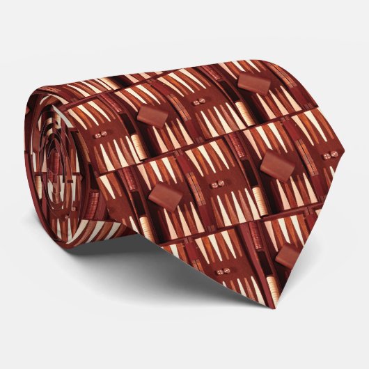 Backgammon game stropdas (Opgerold)